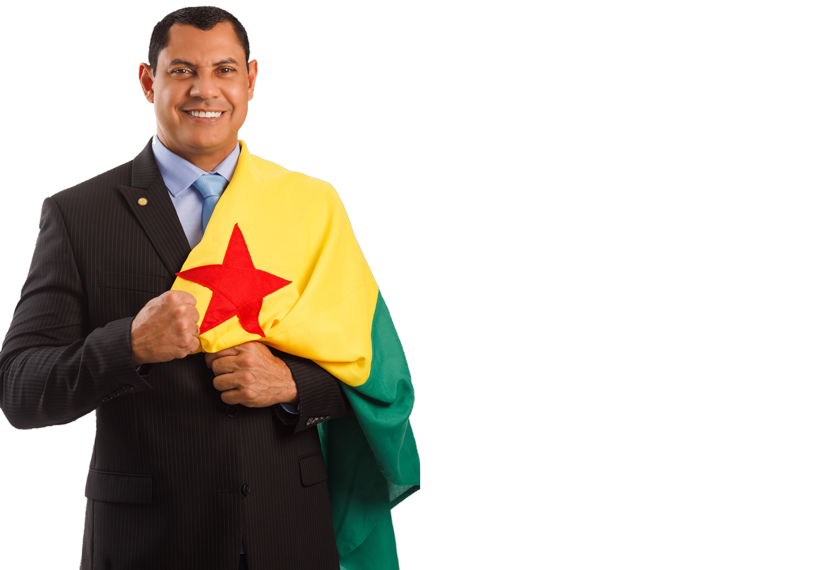 Deputado Federal Coronel Ulysses com a bandeira do Acre