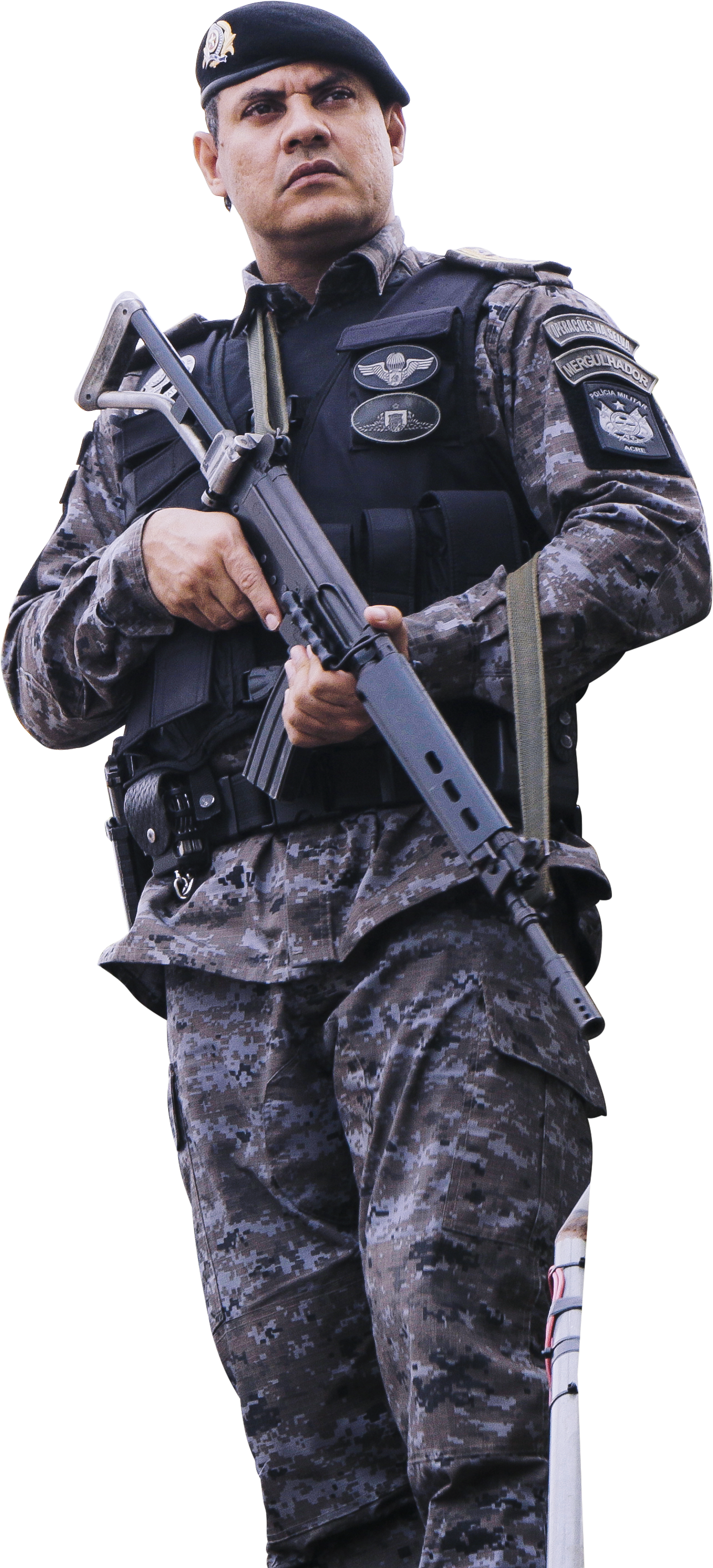 Coronel Ulysses em uniforme operacional da Polícia Militar do Acre